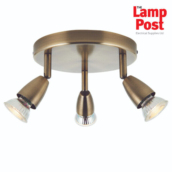 Saxby 60997 Amalfi 3 Light Triple Spotlight Ceiling Mounted Antique