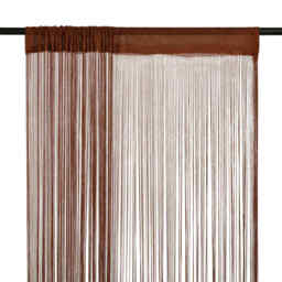 String Curtains 2 Pcs 140x250 Cm Brown Vidaxl