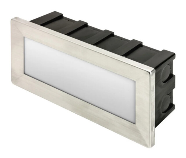 Outdoor Light Silver Pathlux Brick Recessed Ip65 Stainless Steel 3000k