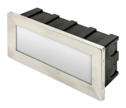 Outdoor Light Silver Pathlux Brick Recessed Ip65 Stainless Steel 3000k
