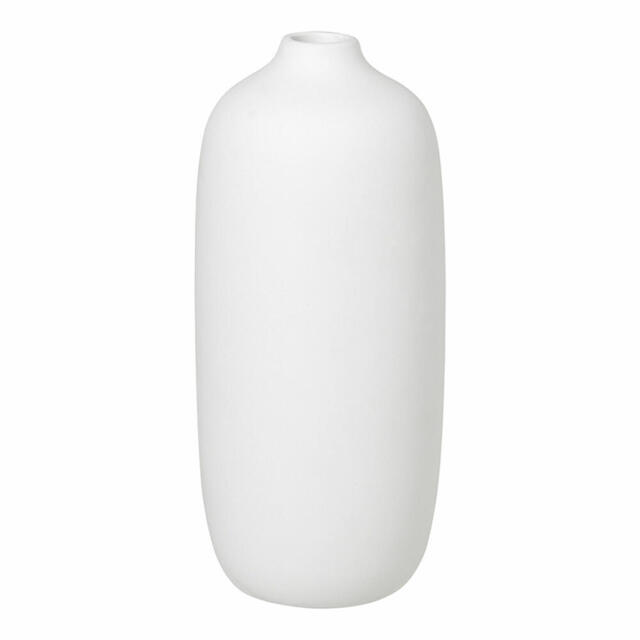 Blomus Ceola Vase, Decorative Vase, Flower Vase, Ceramic, White, H 18