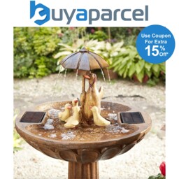 Smart Garden Solar Duck Family Umbrella Garden Water Feature Fountain