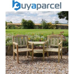 Zest Caroline Wooden Companion Love Seat Garden Double Chair Bench