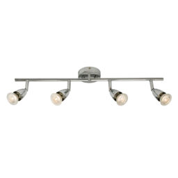 Saxby Amalfi Four Head Gu10 Spotlight Bar Swivel Ceiling Mounted