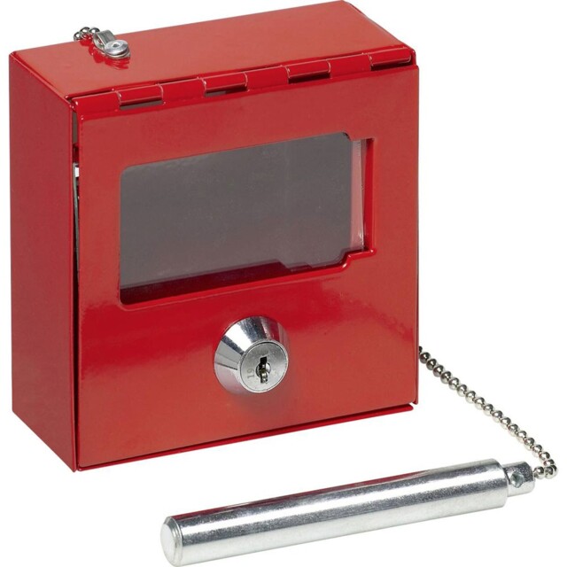 Basi Emergency Key Box Red 100x100x40mm Profile Cylinder