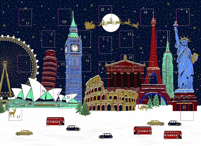 Traditional Christmas Advent Calendar Famous Monuments & Buildings No