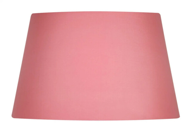 "Lampshade Pink 10"" Salmon Cotton Tapered Drum 250mm Oaks Lighting"