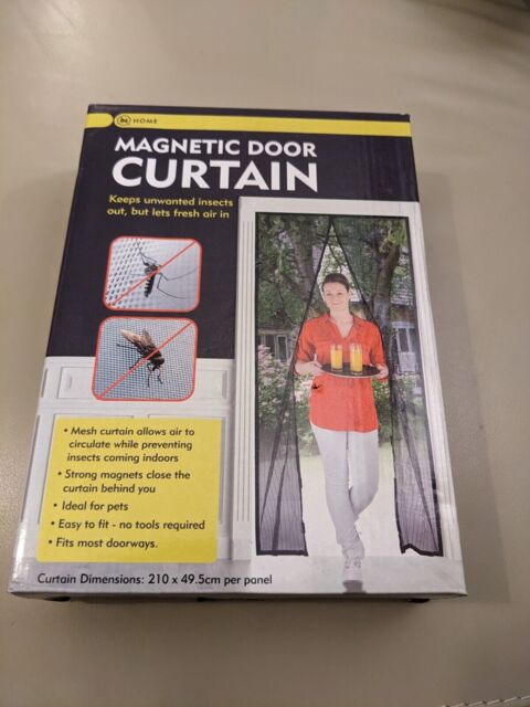 Magnetic Mesh Door Curtain Size 210 Cms X 49.5 Cms Never Used Complete