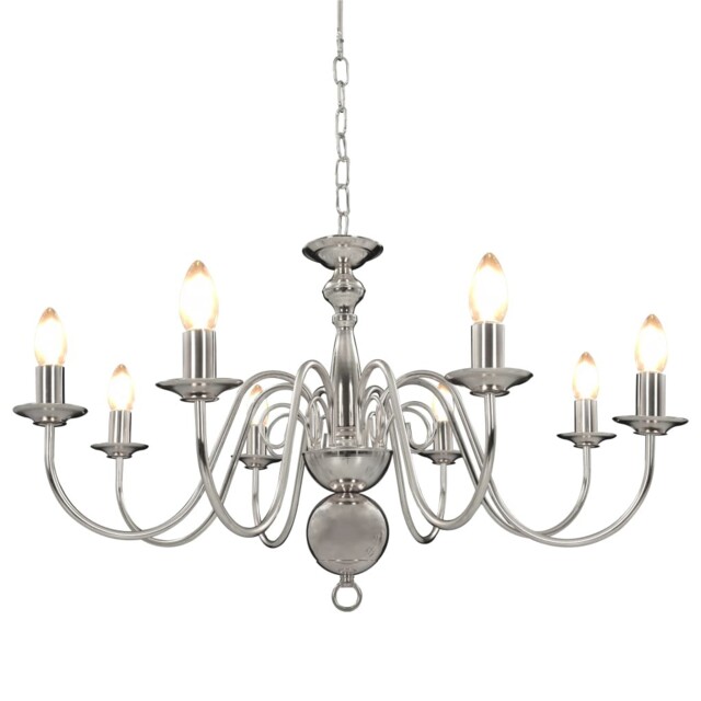 Chandelier 8xe14 Bulbs Ceiling Pendant Lamp Living Room Silver/golden