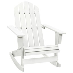 Garden Rocking Chair Wood White Vidaxl