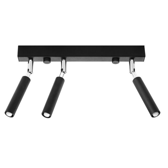 Classic Ceiling Lamp Eyetech 3 Steel Black G9 Led Sollux Lighting Any
