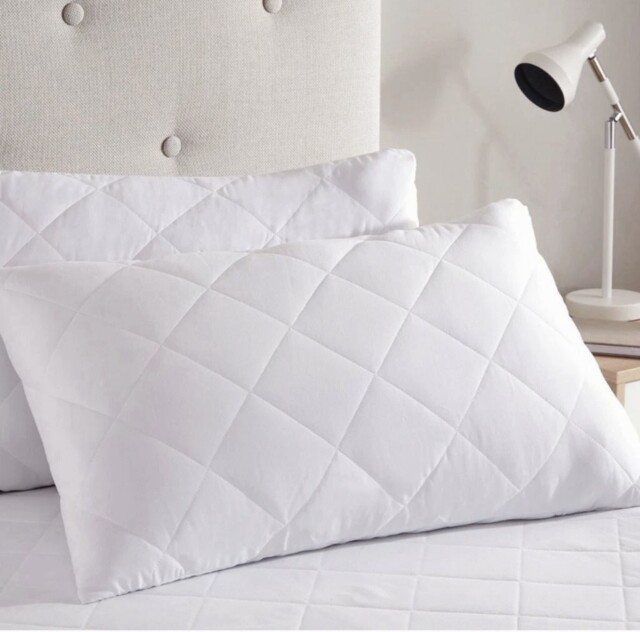 2 Pack- Luxury Pillows Quilted Ultra Loft Jumbo Super Bounce Back Bed
