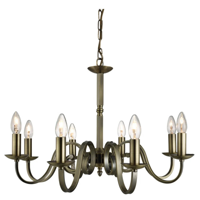 Ceiling Light Brass Richmond 8 Antique Searchlight 1508-8ab