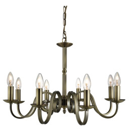 Ceiling Light Brass Richmond 8 Antique Searchlight 1508-8ab