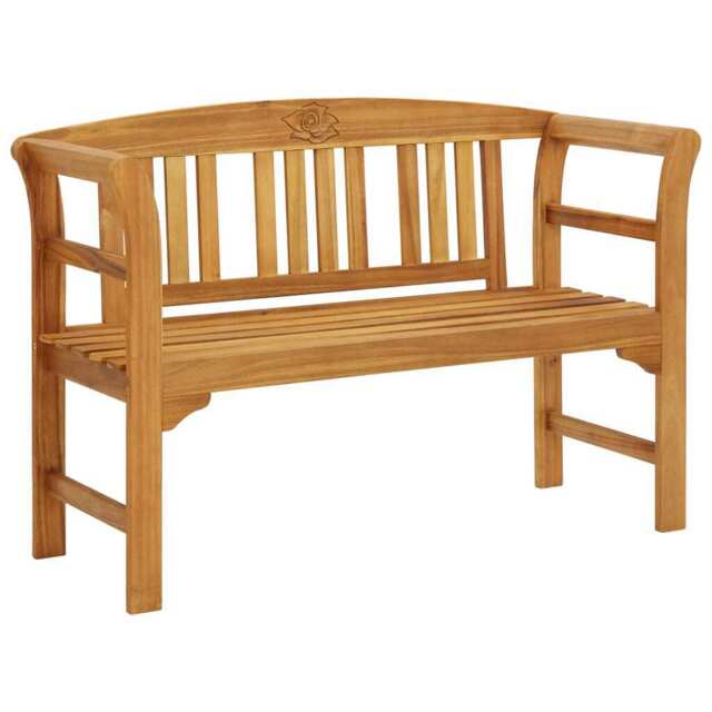 Garden Bench 114 Cm Solid Acacia Wood Vidaxl