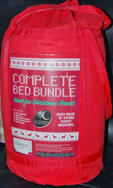 John Cotton 13.5tog White Christmas Duvet Set - Double Rrp£59.99