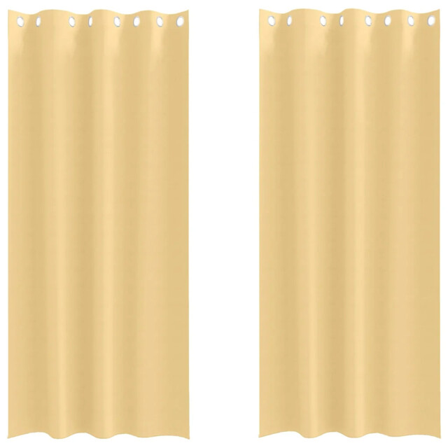 Blackout Curtains With Rings 2 Pcs Polyester Window Treatment Bedroom