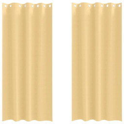 Blackout Curtains With Rings 2 Pcs Polyester Window Treatment Bedroom