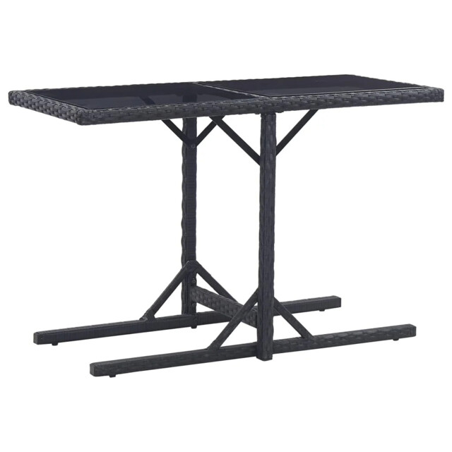 Outdoor Patio Poly Rattan Garden Dining Table Wood Or Glass Top