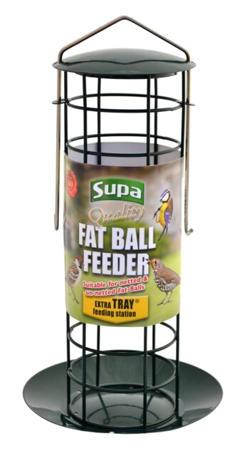 Supa Fat Ball Feeder & Tray Is Designed To Hold Both Netted And
