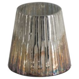 Glass Grey And Bronze Ombre Candle Holder - Vase - 10cm