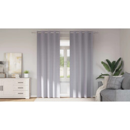 Curtains With Curtains 2 Pcs Metal Grey Polyester Vidaxl