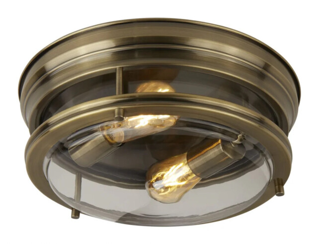 Bathroom Light Brass Glasgow Ip44 Antique 350mm Searchlight 5182ab