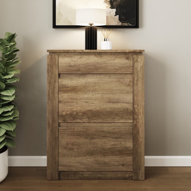 Canyon Oak Shoe Cabinet Grey Oak