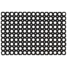 Rubber Floor Mats Black 100% Rubber 40x60cm 22mm Thick Non-slip 5pcs