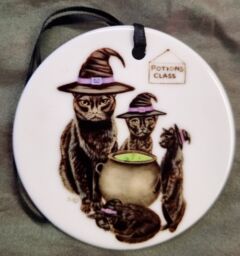 Black Cats Halloween Hanging Decoration By Stephanie Mcilwaine Animal