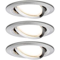 Paulmann 93447 Nova Flush Mount Light Set 3-piece Led 18 W Brushed
