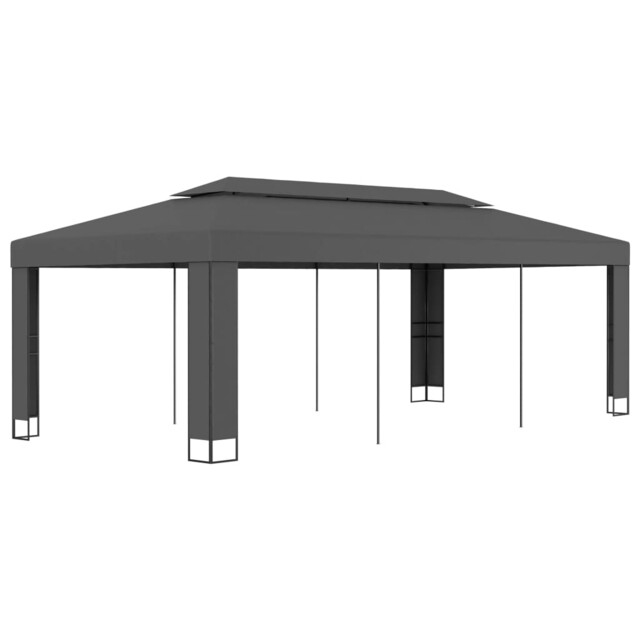 Gazebo With Double Roof Outdoor Canopy Shelter Multi Colours 3m/6m