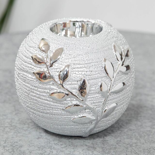 Hestia Silver Tree Branch Candle Tea Light Holder