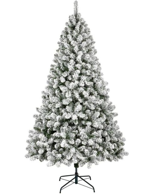 Flocked Woodcote Spruce Artificial Christmas Tree 2.1m Premier