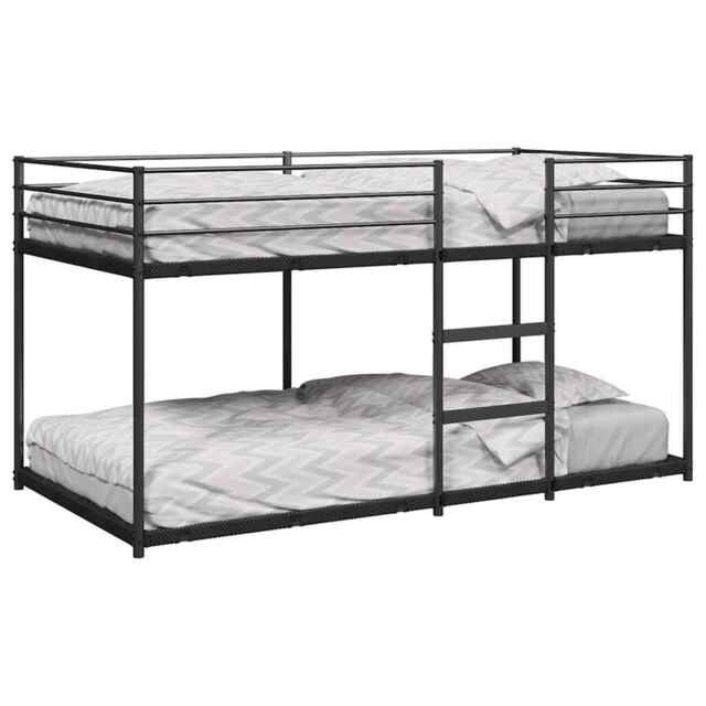 Bunk Bed Without Mattress Black 90x200 Cm Steel Vidaxl