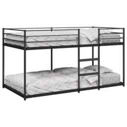 Bunk Bed Without Mattress Black 90x200 Cm Steel Vidaxl