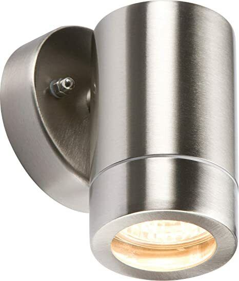 Knightsbridge Wall1l Stainless Steel Fixed Outdoor Single Wall Light