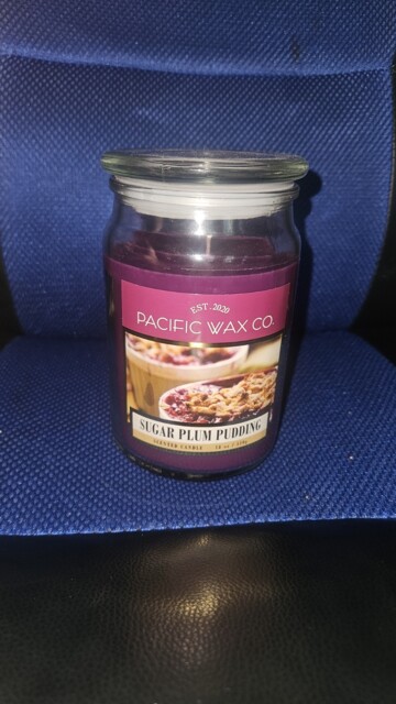 Pacific Wax Co. Sugar Plum Pudding Candle, 510g Large Jar