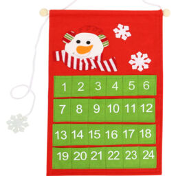 Tts Christmas Santa Advent Calendar Countdown Gift Fabric Pockets Wall