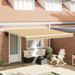 Retractable Awning Multicolour 400 X 350 Cm Polyester Vidaxl
