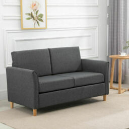 Homcom Uk833-653v70cg0331 2-seater Sofa - Dark Grey