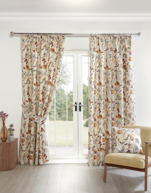 Lined Pencil Pleat Floral Curtains Sundour Grove Multi