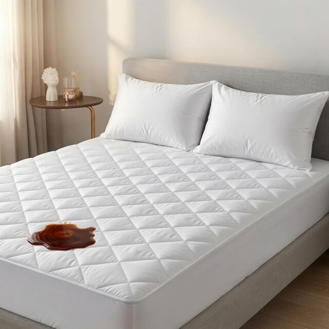 Cotton Comfort Bedding Waterproof Mattress Protector Double 4-layer