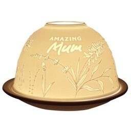 Nordic Lights - Dome Light Tealight Candle Shade & Tray - Amazing Mum