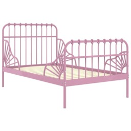Extendable Bed Frame Metal Home Bed Base Bedstead Set Multi Colours