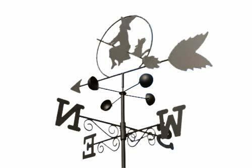 Weathervanes- Steel Witch On A Broom Weathervane