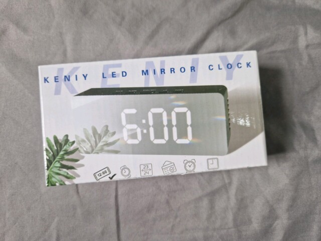 Zengxi Keniy Creative Digital Mirror Alarm Clock White