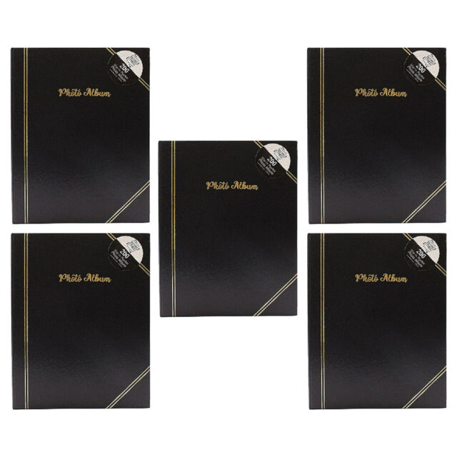 "[set Of 5] 4"" X 6"" Photo Album 200 Slip-in Pockets Traditional Picture"