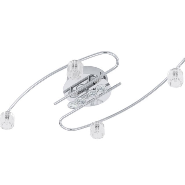 Eglo Halogen Ceiling Lamp Virgo Chrome 58cm 4 X 20w +2 X 10w G4 Warm