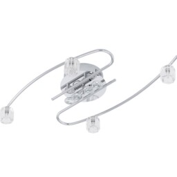 Eglo Halogen Ceiling Lamp Virgo Chrome 58cm 4 X 20w +2 X 10w G4 Warm